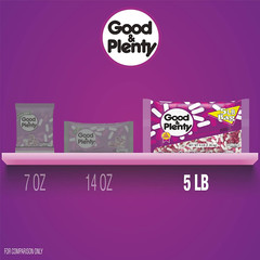 GOOD & PLENTY Licorice Fat Free, Candy Bulk Bag, 5 Lbs