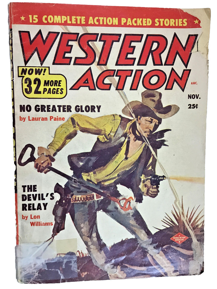 Western Action 15 Complete Action Packed Stories Nov 1955 Paperback