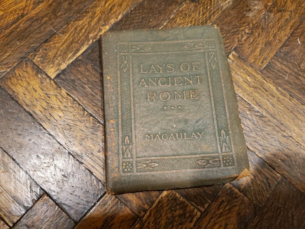Antq Little Leather Library, Redcroft Ed. of „Lays of Ancient Rome” by Macaulay
