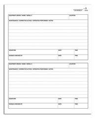 Maintenance Log Book – 120 Pages, 8″x10″, Red Leather Cover, Hardbound Journal