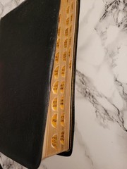 Vintage Holman Holy Bible Black French Morocco Leather Gold Red Letter Regal