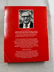 Princeton Real Estate Examination Workbook Ralph Palmer 1979 Study Guide Real