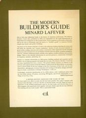 The Modern Builder’s Guide. Minard Lafever.