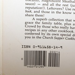 Yankee Church Supper Cookbook — 1989 / 375 RECIPES / 241 PAGES