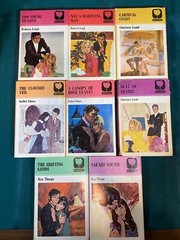 8-British Romance Hardcover Books Mills & Boon Retro Covers 4 Different Authors