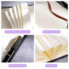 ZeriLion 240 Pages A5 Lock Journal Retro PU Leather Locking Diary Notebook – …