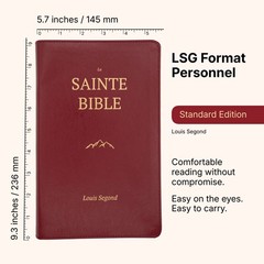 Red Louis Segond French Bible LARGE Print – LSG Bible Rouge en Français by SP