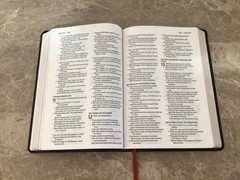 Zondervan NASB Thinline Bible Large Print 1995 Black Bonded Leather