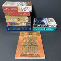 Lot – ROBERT LANGDON SERIES Books 1-5 + 2 Bonus By Dan Brown + Cracking the Code