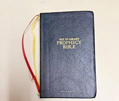 Rex Humbard Prophecy Bible Edition KJV Black Genuine Leather 1979