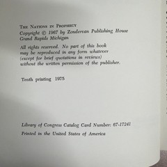 The Nations In Prophecy by John F. Walvoord (1975 Vintage Hardcover)