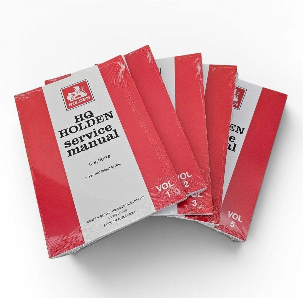 Holden HQ 1971 – 1974 Service Manual (5 Volume Set, A Holden Publication)