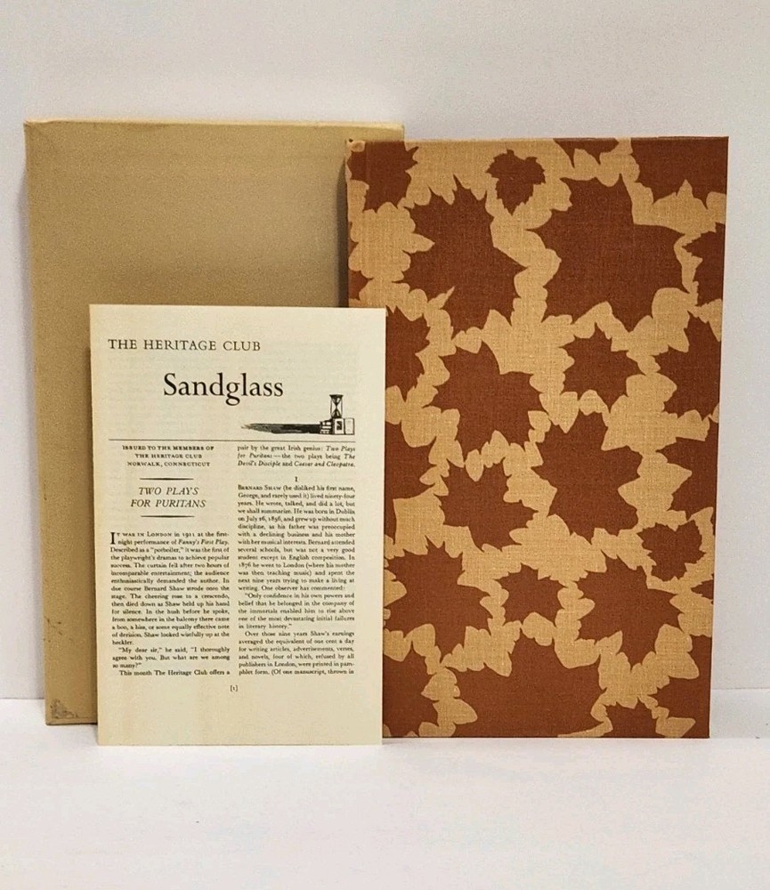 Two Plays for Puritans George Bernard Shaw Heritage Press HC w/Slip & Sandglass