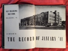 JANUARY RECORD 1941 YEARBOOK WEST PHILADELPHIA HIGH SCHHOL PLUS
