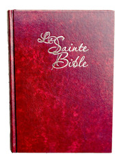 French Bible LARGE PRINT, Louis Segond 1910 Hardback Marbled Ruby Red