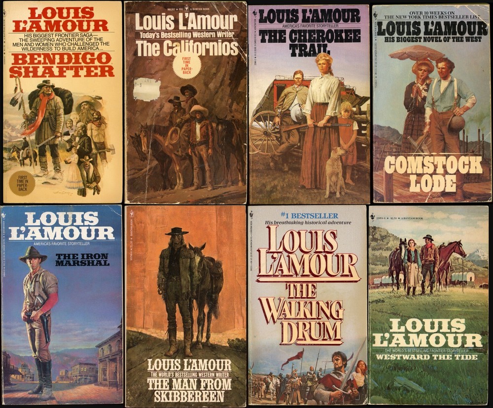 Western Action Adventure Lot of 8 Paperback by Louis Lamour