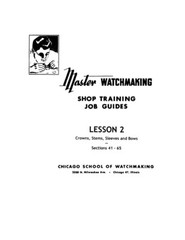 Chicago School of Watchmaking – Complete Course – Paperback (720 Pages) Sweazey