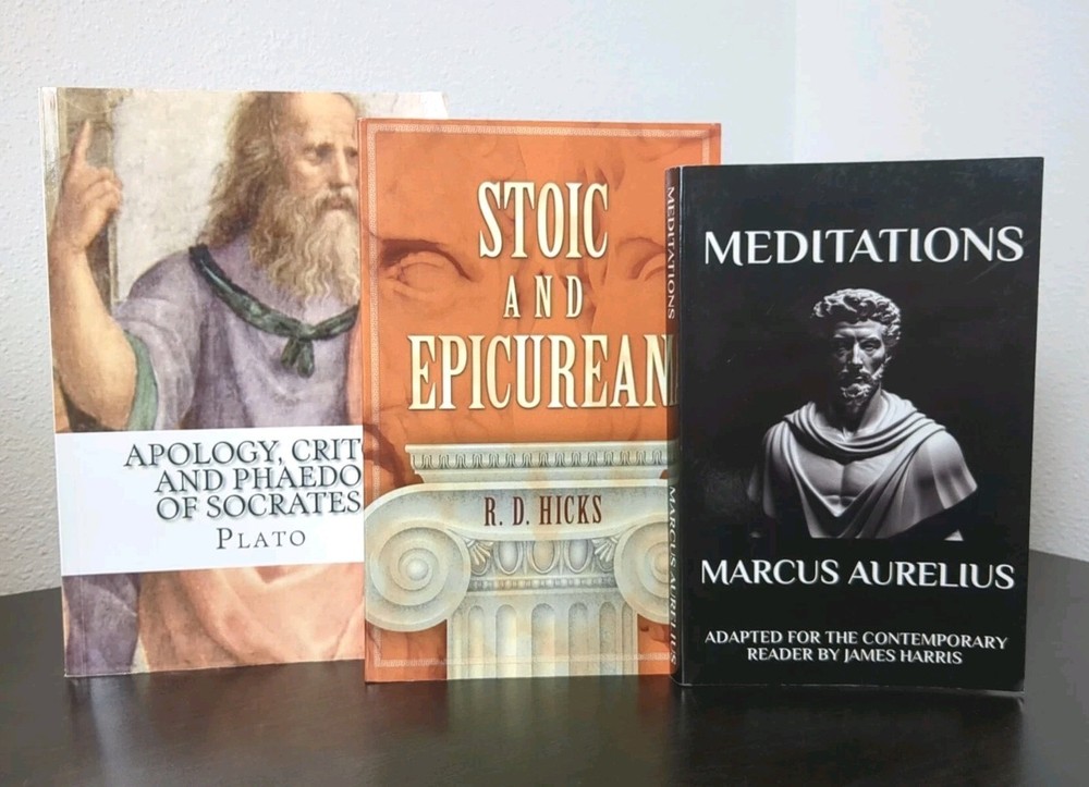 Marcus Aurelius Meditations Stoic and Epicurean Hicks Plato Apology Stoicism Lot