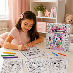 DIGITAL CONTEN – Unicorn Coloring Book: For Kids Ages 4-8 PRINTABLE