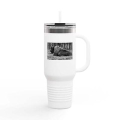 Wildlife-Inspired Insulated Travel Mug – 40oz with Bison Design