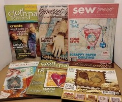 Cloth Paper Scissors & Collage Mixed Media Art – Lot of 6 Books & Magazines