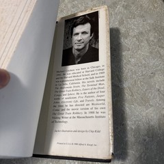 1990 Michael Crichton’s JURASSIC PARK Black Hardcover Borzoi Knopf No Barcode