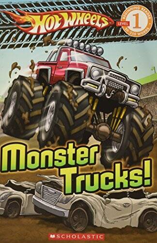 Hot Wheels: Monster Trucks! (Scholastic Reader Level 1) – Paperback – VERY GOOD