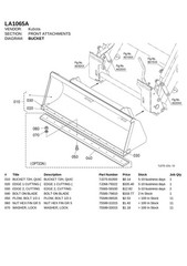 KUBOTA LA1065A FRONT LOADER ILLUSTRATED PARTS LIST MANUAL – WIRE BIND – COVERED