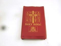 Holy Bible Papal Edition 1952 Leather Bound Book With Box, Please See Photos