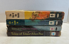 C5 Vintage (4) Whitman Classic Hardback Books WAR OF WORLDS HG Wells MORE
