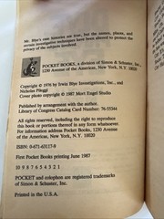 Blye, Private Eye by Nicholas Pileggi (1987, Mass Market) A4