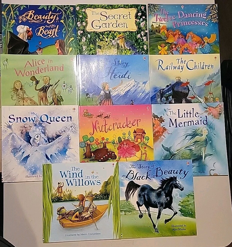 Lot of 11 Usborne Picture Books by EDC Publishing (Little Mermaid, Heidi, etc)