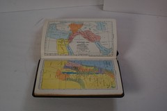 The System Bible Study Enlarged Edition Gilded Maps Black Morocco Leather Vtg
