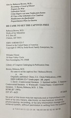 He Came to Set The Captives Free by Brown, Rebecca (1992, Trade PB) Demonology