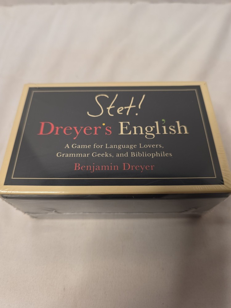 STET! Dreyer’s English : A Game for Language Lovers, Grammar Geeks Brand New