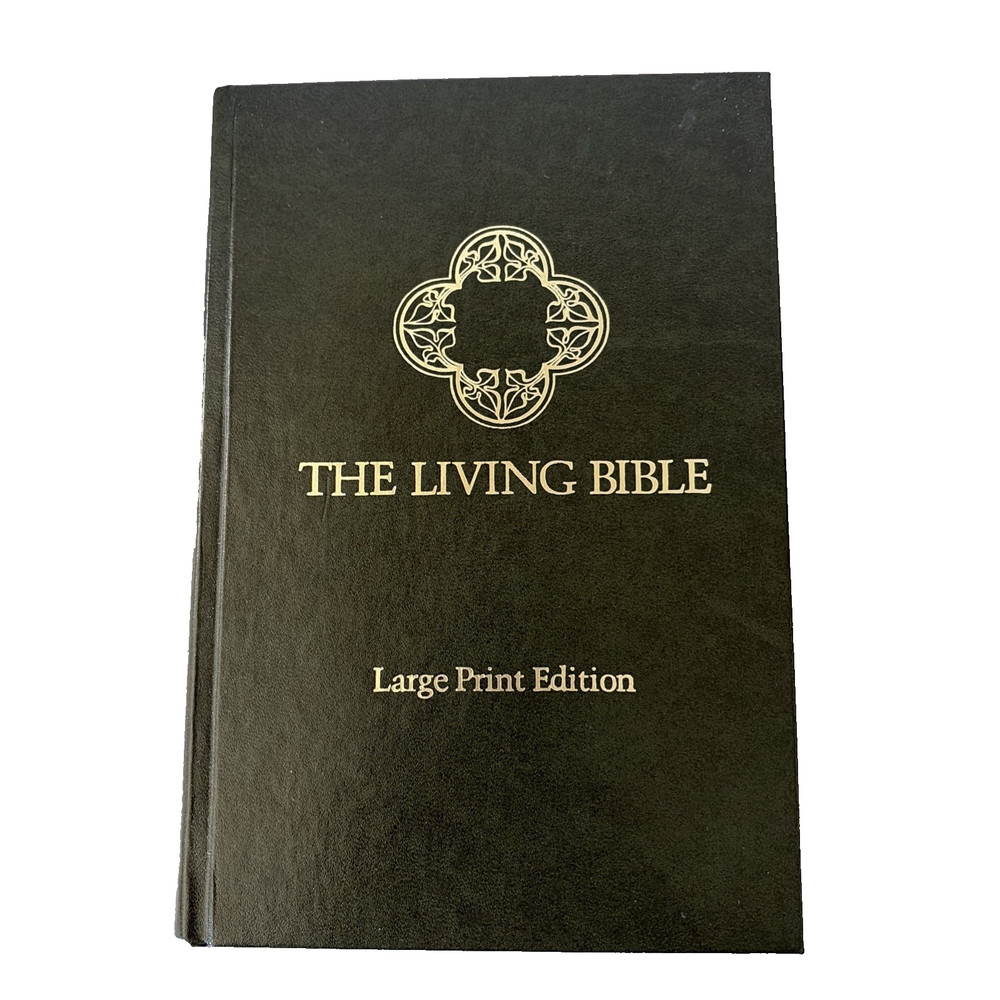 The Living Bible Large Print Edition Red Letter Holy Spiritual Book