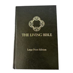 The Living Bible Large Print Edition Red Letter Holy Spiritual Book