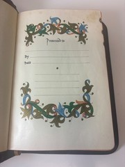 The Holy Bible 1950 Golden Book Thumb Leather Binding Leonard Mounteney KJV VTG