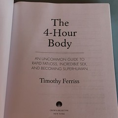 The 4-Hour Body by Timothy Ferriss Hardcover Health Fitness Guide Dust Jacket