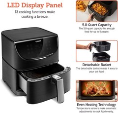 5.8QT Pro Gen Smart 11-in-1 Toaster Oven , 100 Recipes Cookbook, 200+ Online Rec