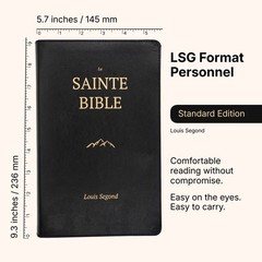 Louis Segond French Bible Large Print – LSG Sainte Bible Noir en Français by SP