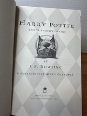 Harry Potter and the Goblet of Fire by J. K. Rowling (2000, Hardcover) Error 291