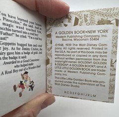 Little Little Golden Books Mini, Lot Of 2 Pinocchio Snow White 2.75 x 2.75in