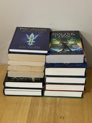 Rick Riordan 12 Book Lot (7 HC, 5 PB) Percy Jackson 1-5, Trials of Apollo 1-3,.