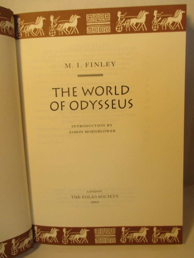 history WORLD OF ODYSSEUS by M I FINLEY illus Folio Society 2003 hc + slipcase