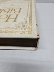 Vintage Holy Bible King James Version Our Family Bible” 1971 White & Gold 11.5
