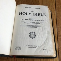 Holy Bible References Concordance Genuine Morocco Leather Black 1949