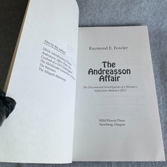 The Andreasson Affair by Raymond E. Fowler 1994 Wild Flower Press UFO Aliens EXC