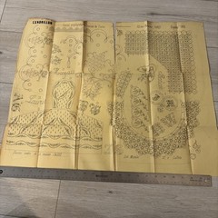 Rare Antique French Embroidery Pattern Sheet – Cendrillon Journal (October 1858)