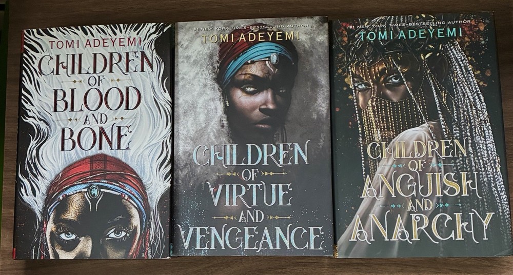 ORISHA Trilogy Lot Of 3 hc Book Children Of Blood Virtue Anguish By Toni Adeyemi